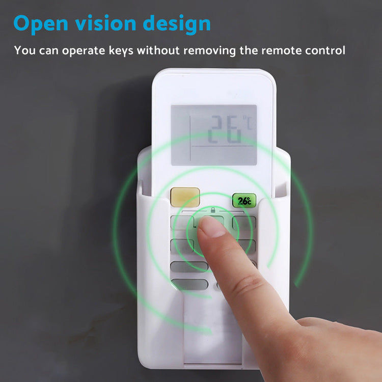 Air Conditioner Remote Control Holder Wall-Mounted Cover Storage Universal White-2