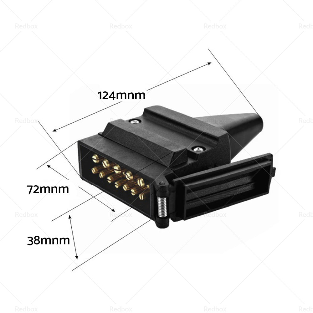Pair 12 Pin Plug and Socket Connectors Suitable For Trailer Camper Caravan 4WD-4
