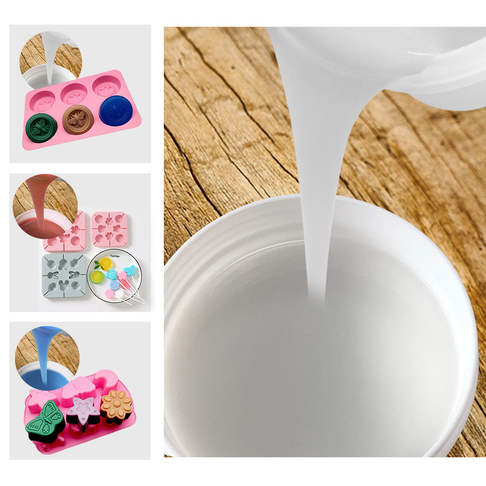SH25 Liquid Silicone Rubber Mould Making Kit 100:3 Part Mix Suitable For Casting 5Kg 10Kg White-2