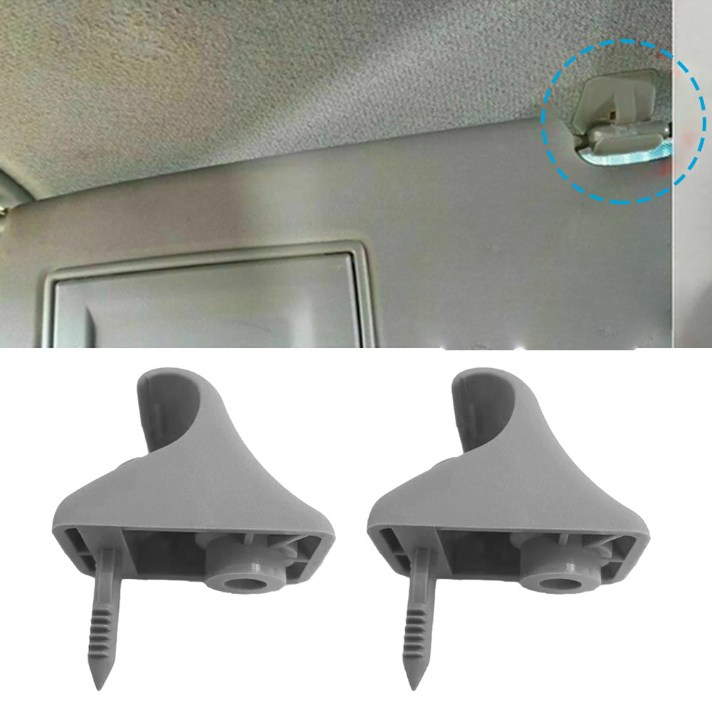 2x Sun Visor Clips Left & Right Side Suitable For Hyundai Getz 2002-2011 Grey 852351C300QS-4