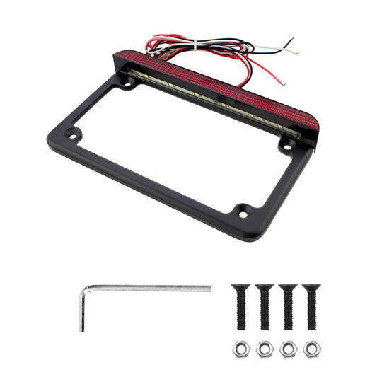 Motorcycle License Plate Frame Bracket With LED Brake Light Suitable For Harley-Davidson-0
