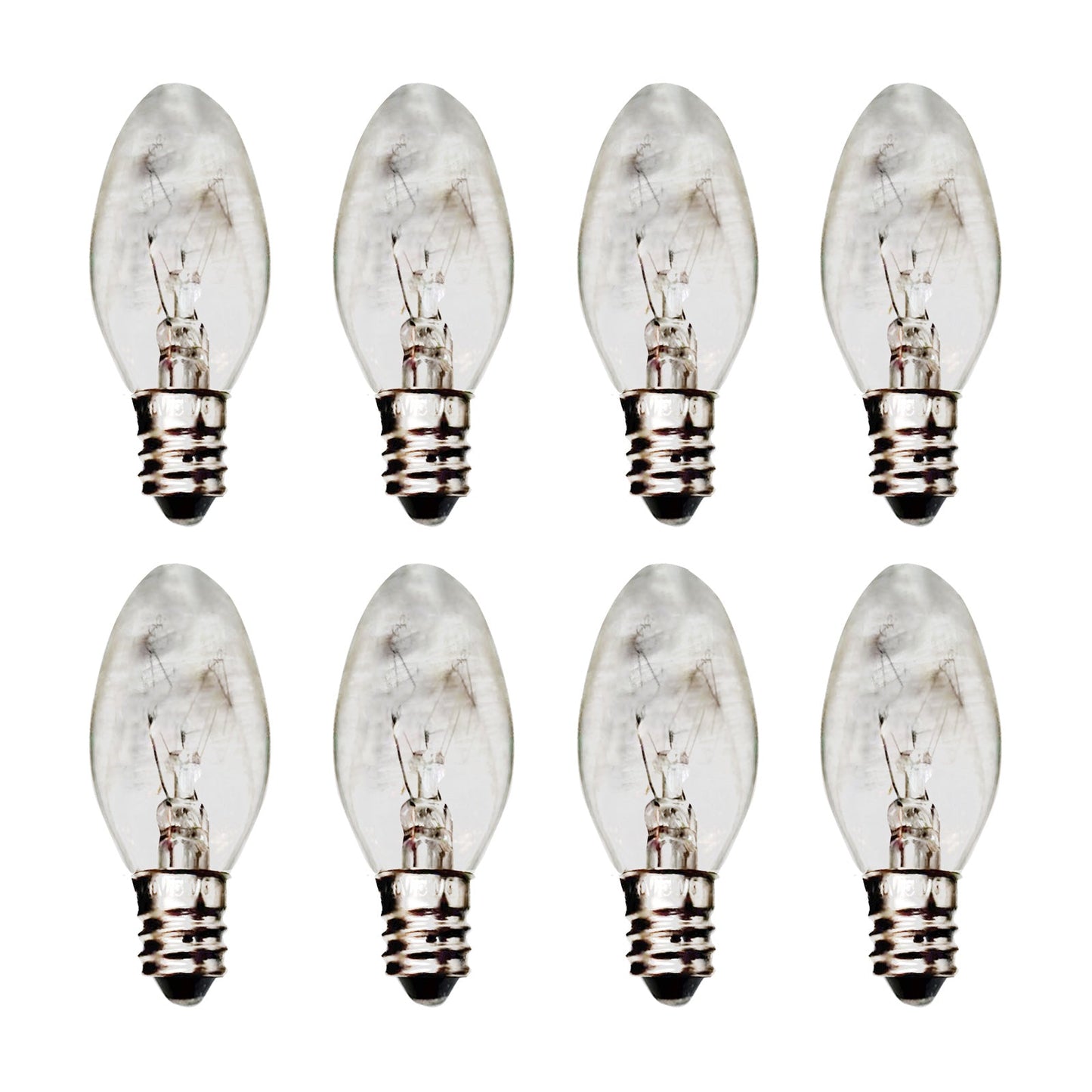 8x 7W/10W 240V E12/E14 Clear Bulbs Suitable For Night Light Replacement Warm Yellow Light-1