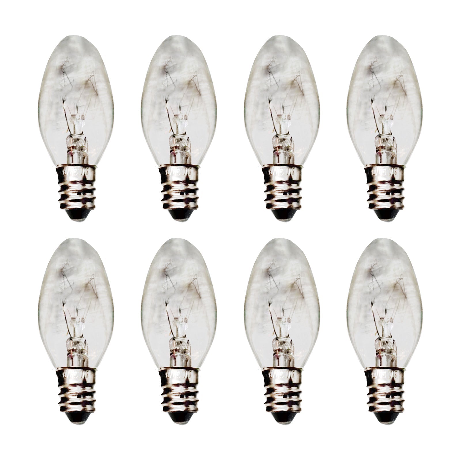 8x 7W/10W 240V E12/E14 Clear Bulbs Suitable For Night Light Replacement Warm Yellow Light-1