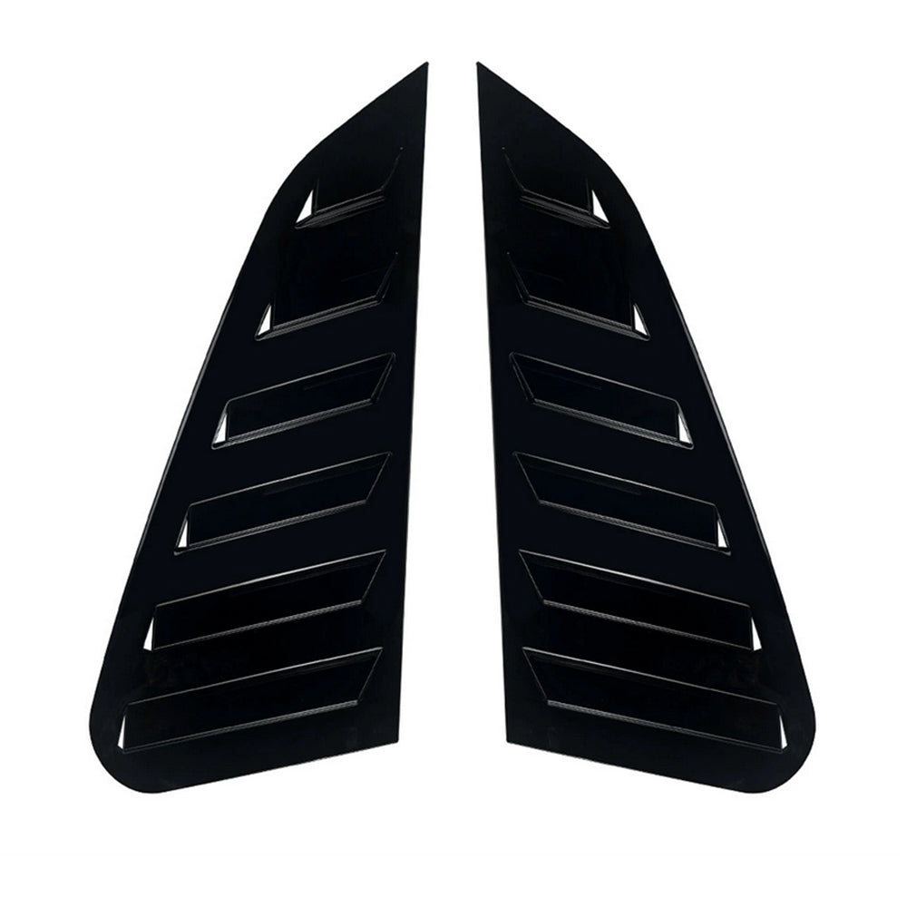 2x Gloss Black Rear Window Louvers Suitable For Subaru Impreza WRX 2011-2014-0