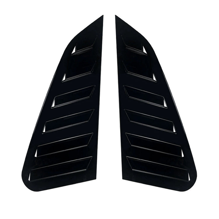 2x Gloss Black Rear Window Louvers Suitable For Subaru Impreza WRX 2011-2014-0