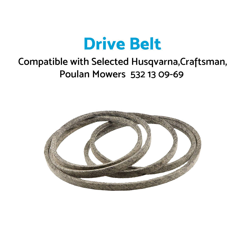Drive Belt 532 13 09-69 Suitable For Selected Husqvarna,Craftsman ,Poulan Mowers-1