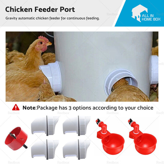 Chicken Feeder DIY Port PVC Gravity Fed Chicke Feeder-0