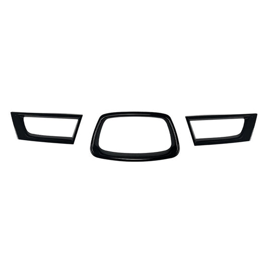 3x Gloss Black Front Grille Trim Suitable For Subaru Impreza WRX MK6 2006-2007-0