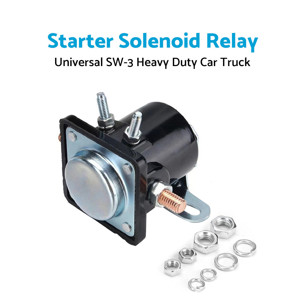 SW-3 H D Car Truck Starter Solenoid Relay 4 Terminal Suitable For Ford 12V-1