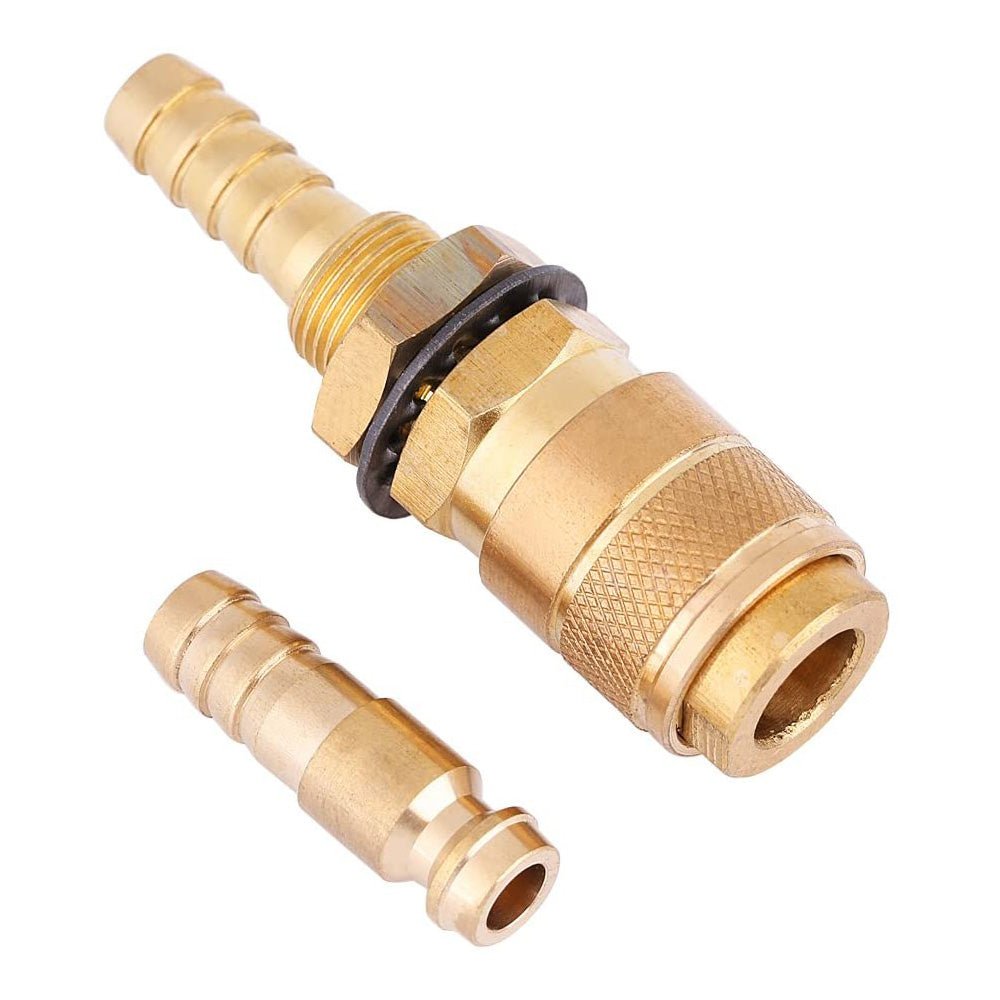 Female Quick Gas Connection with 6mm Barb for Argon and Water Suit Kemppi Unimig - Frazy's Auto Parts