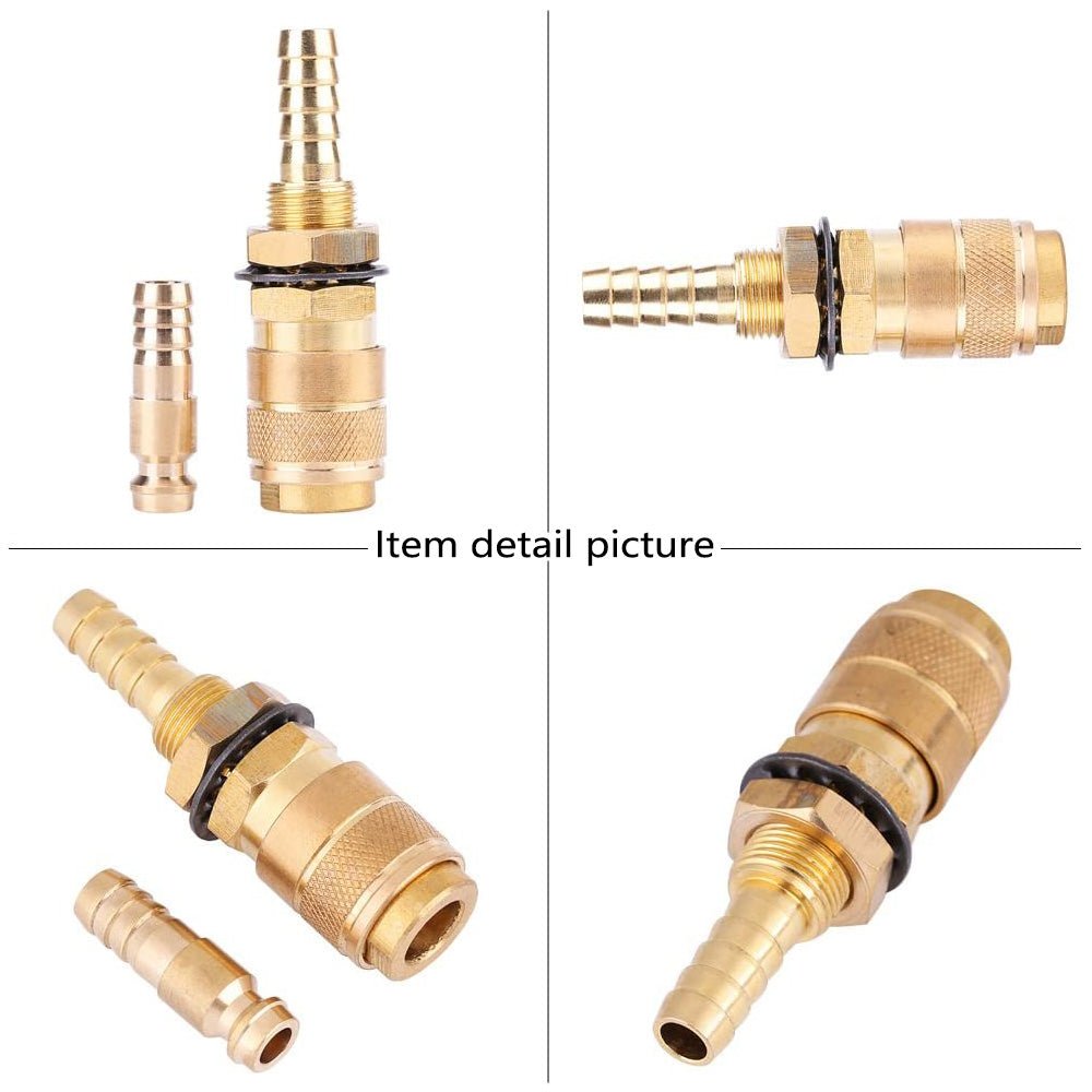 Female Quick Gas Connection with 6mm Barb for Argon and Water Suit Kemppi Unimig - Frazy's Auto Parts