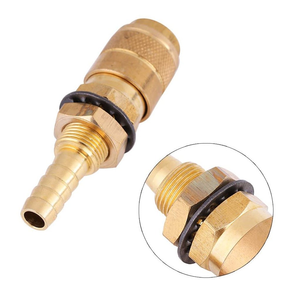 Female Quick Gas Connection with 6mm Barb for Argon and Water Suit Kemppi Unimig - Frazy's Auto Parts