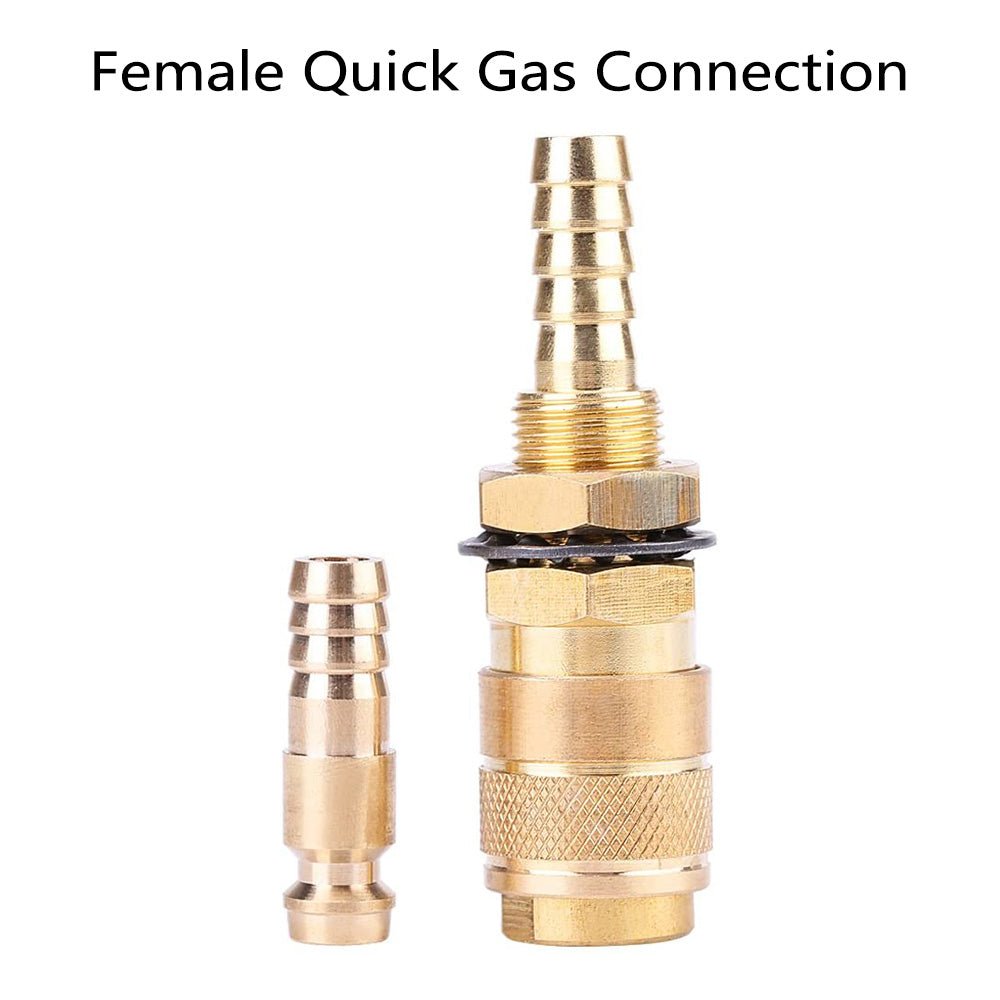 Female Quick Gas Connection with 6mm Barb for Argon and Water Suit Kemppi Unimig - Frazy's Auto Parts