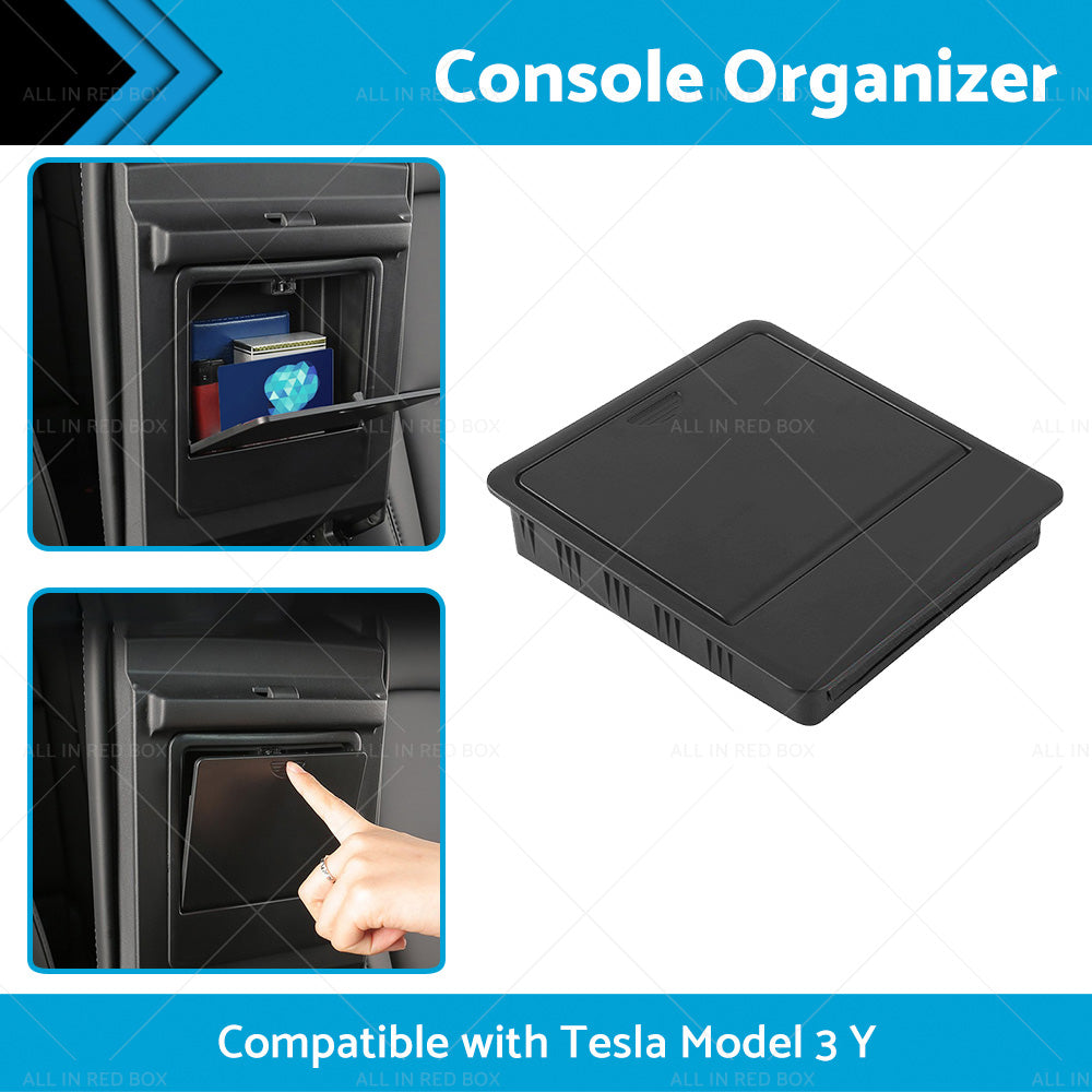 Console Organizer Tray Armrest Hidden Storage Box Suitable for Tesla Model 3 Y-1