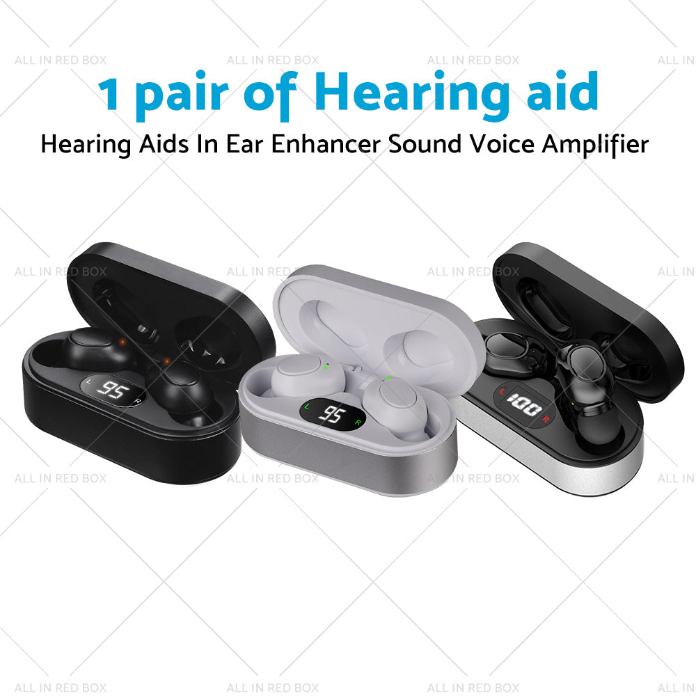 1 Pair Digital Rechargeable Hearing Aids In Ear Enhancer Sound Voice Amplifier-4