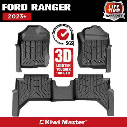 KIWI MASTER 3D TPE Car Floor Mat for Ford Ranger 2023+