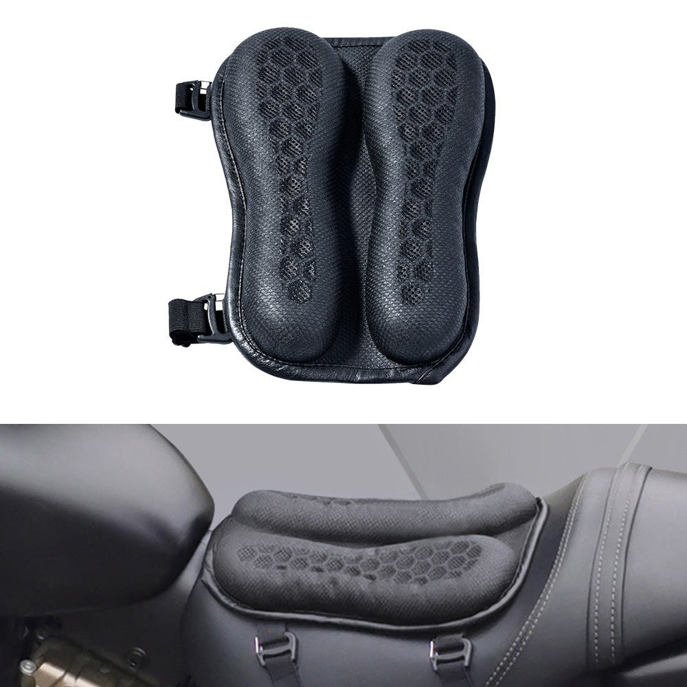 Foldable Passenger Motorcycle Gel Rear Seat Cushion with 3D Honeycomb Structure - Frazy's Auto Parts