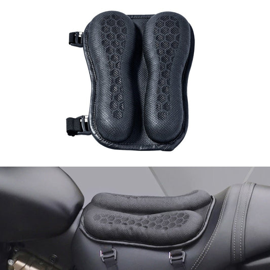 Foldable Passenger Motorcycle Gel Rear Seat Cushion with 3D Honeycomb Structure - Frazy's Auto Parts