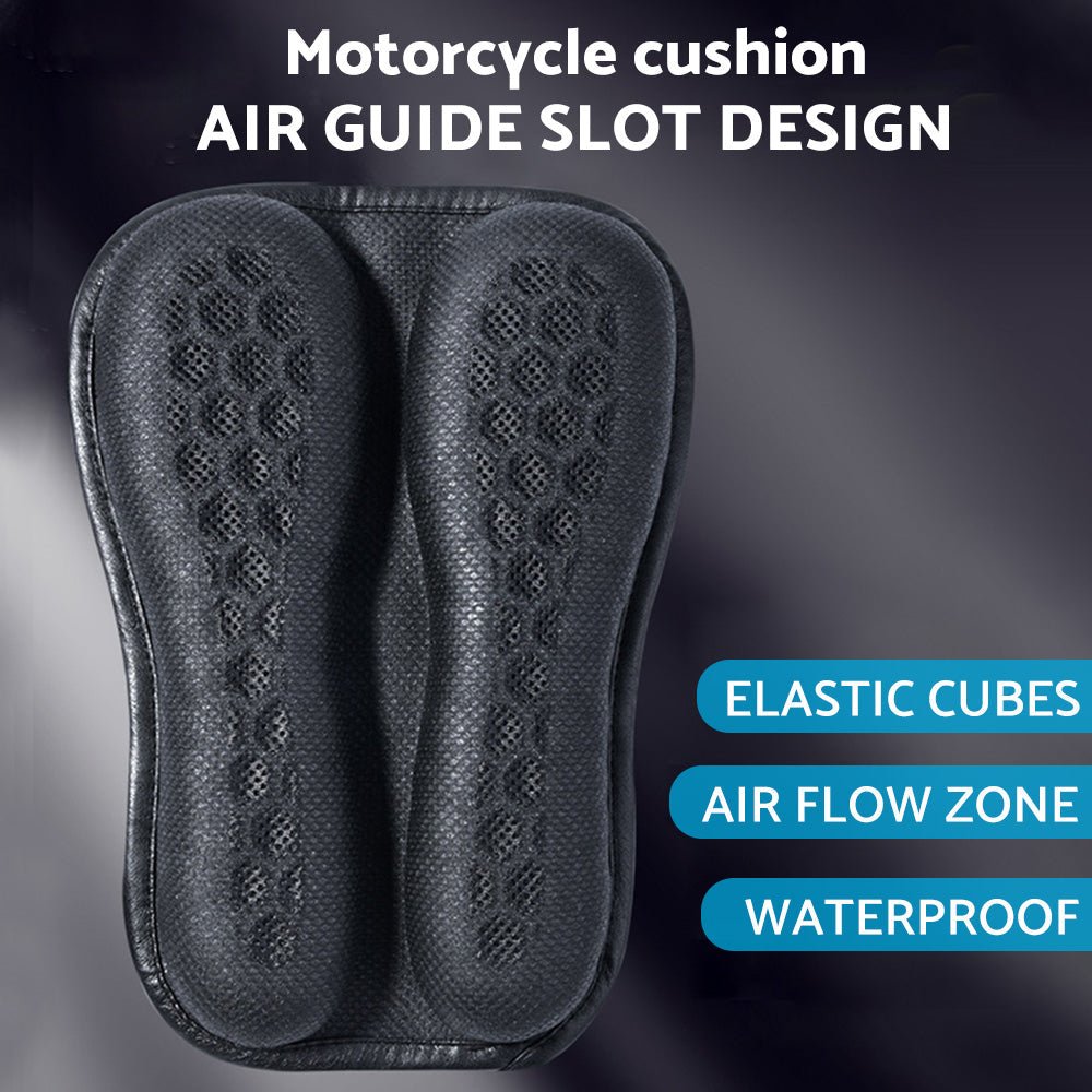 Foldable Passenger Motorcycle Gel Rear Seat Cushion with 3D Honeycomb Structure - Frazy's Auto Parts
