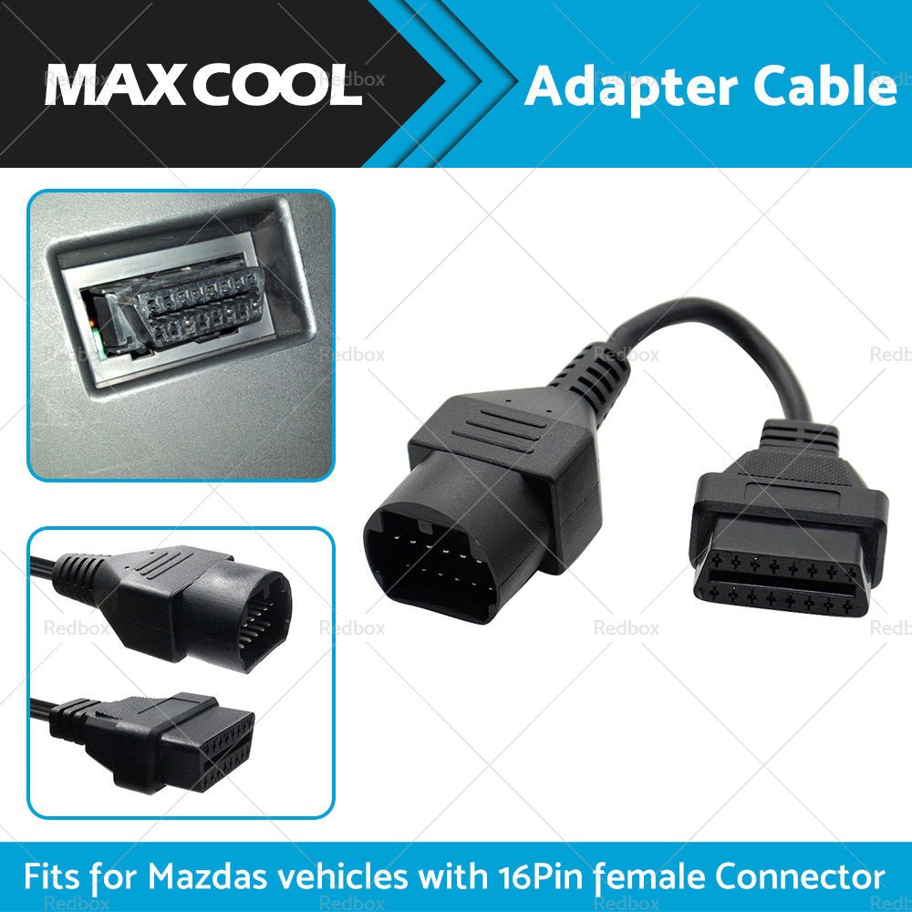For Mazda 17 Pin to 16 Pin Female OBD2 Car Diagnostic Connector Adapter Cable - Frazy's Auto Parts