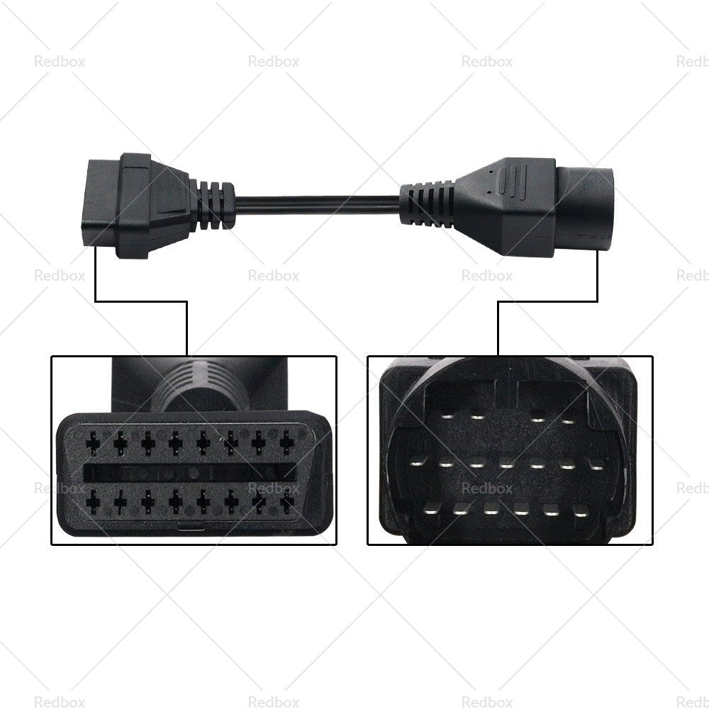 For Mazda 17 Pin to 16 Pin Female OBD2 Car Diagnostic Connector Adapter Cable - Frazy's Auto Parts