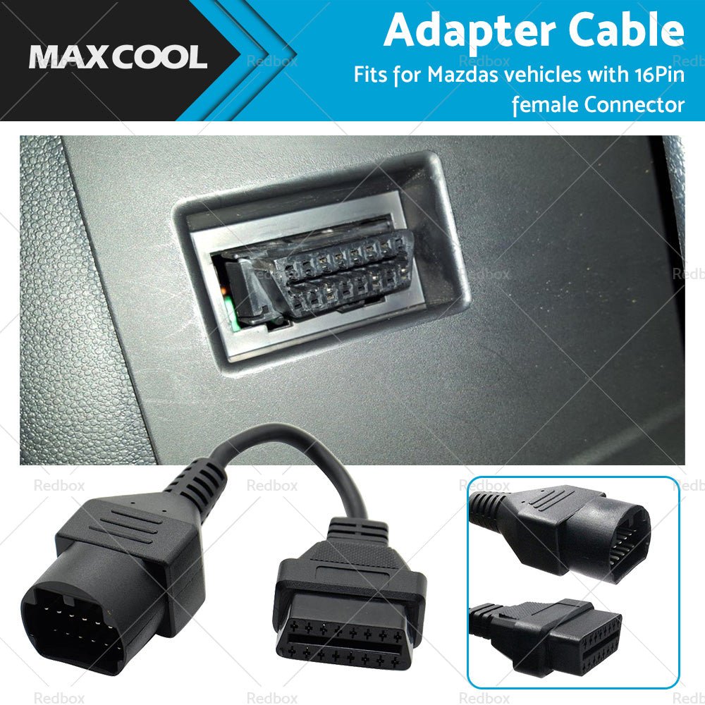 For Mazda 17 Pin to 16 Pin Female OBD2 Car Diagnostic Connector Adapter Cable - Frazy's Auto Parts