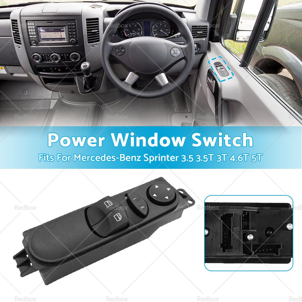 For Mercedes - Benz Sprinter W906 Master Window Switch Control A9065451213 LED - Frazy's Auto Parts