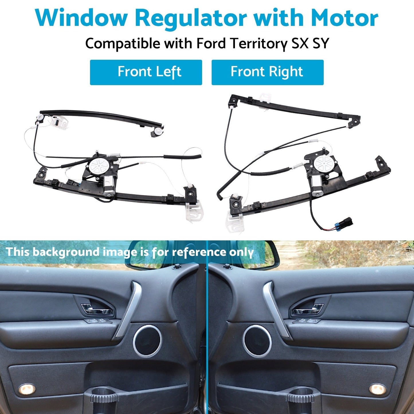 Front Left & Right Window Regulator with Motor Suitable For Ford Territory SX SY SZ 2004 - 2017 - Frazy's Auto Parts
