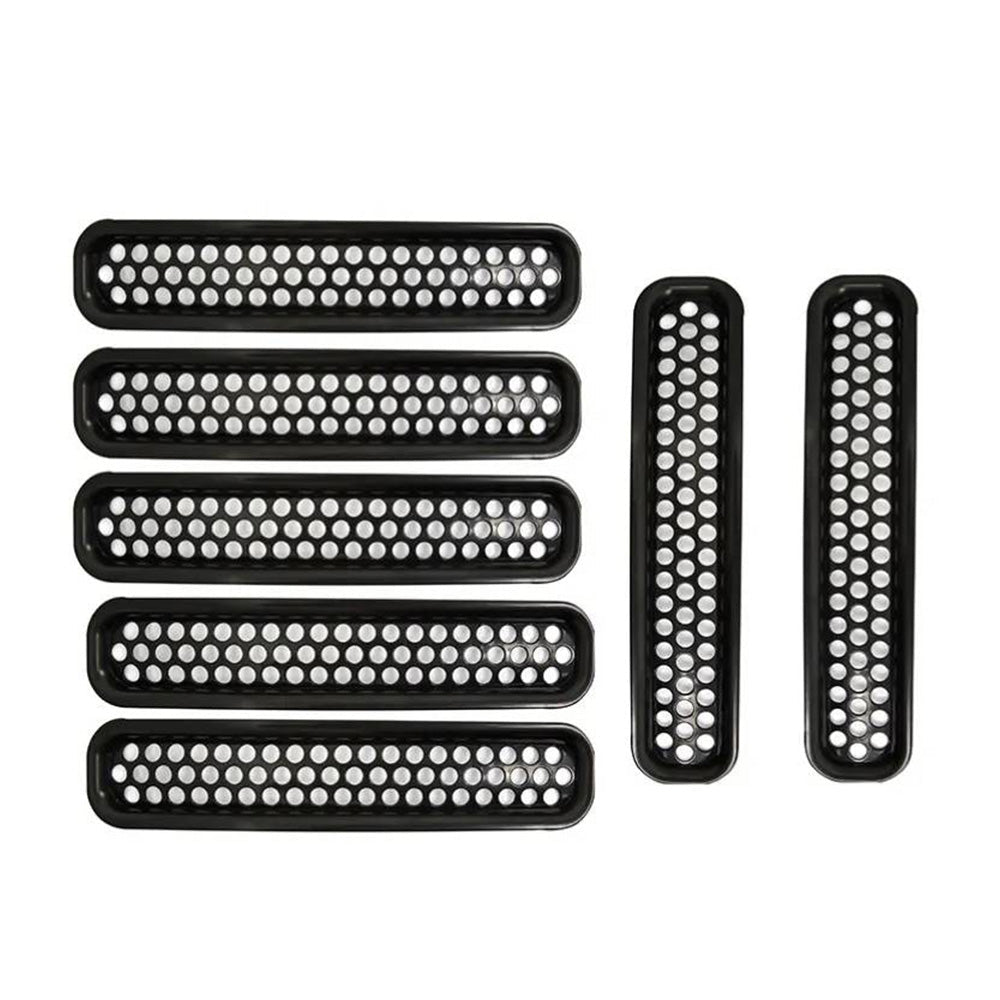 Front Mesh Grille Inserts Grill Cover Trim Suitable For Jeep Wrangler TJ 1997 - 2006 - Frazy's Auto Parts