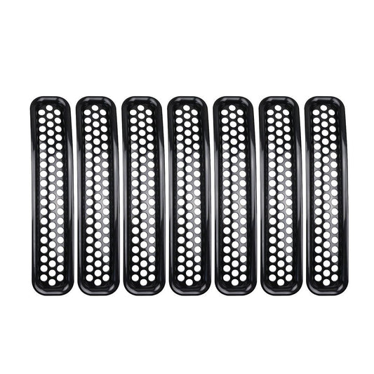 Front Mesh Grille Inserts Grill Cover Trim Suitable For Jeep Wrangler TJ 1997 - 2006 - Frazy's Auto Parts