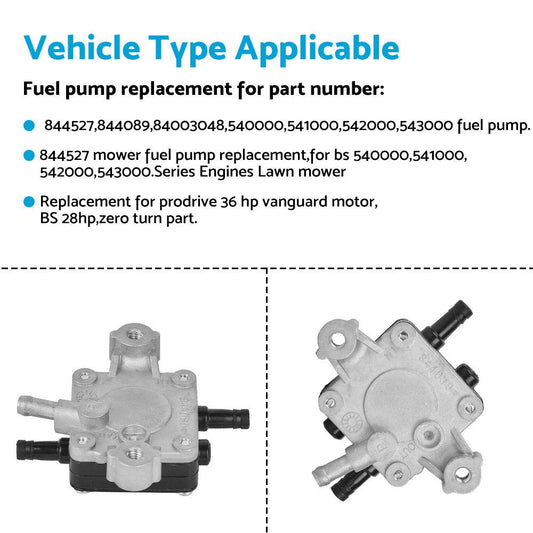 Fuel Pump 844527 Suitable For Selected Briggs and Stratton Vanguard Motors - Frazy's Auto Parts
