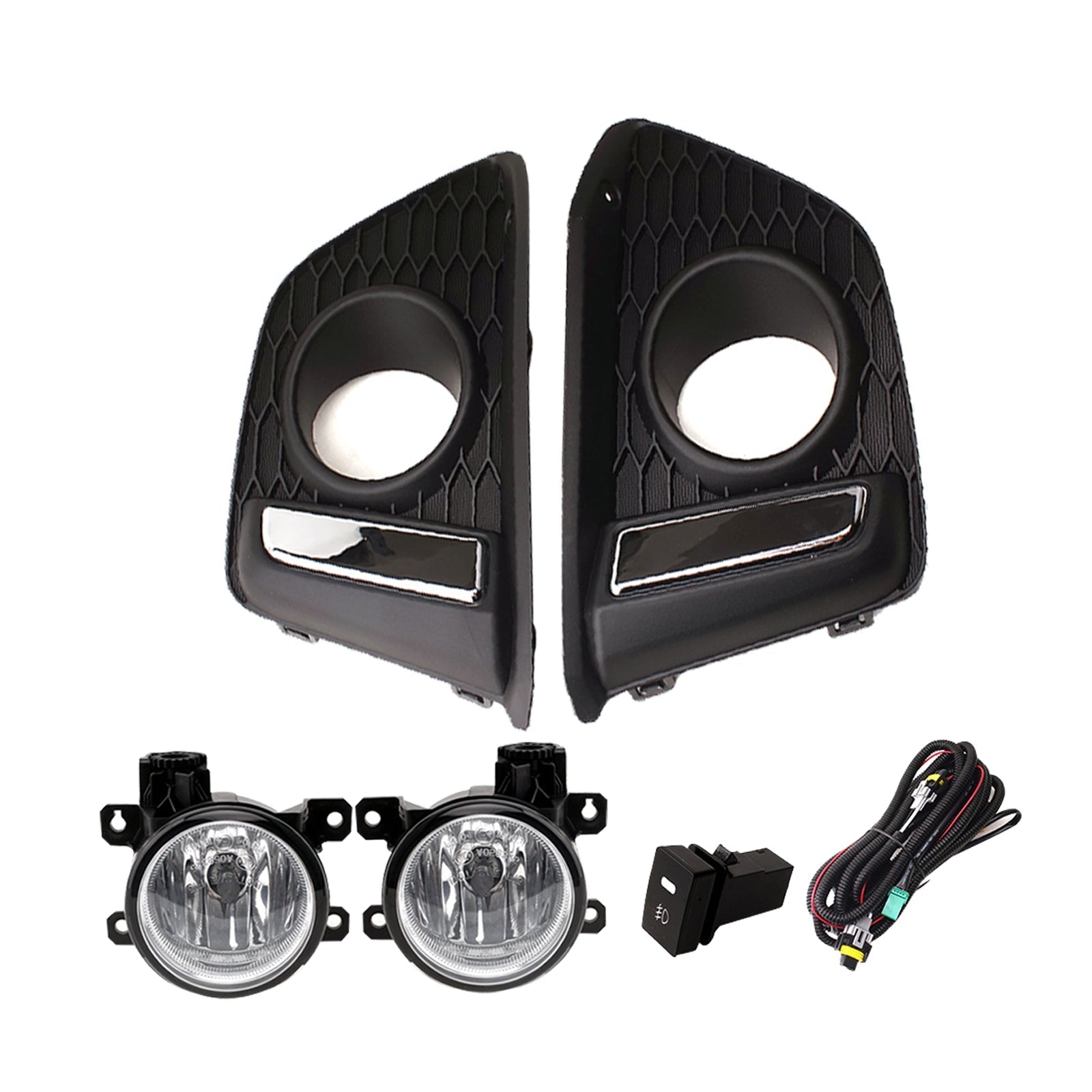 Full Set Fog Light Spot Driving Lamp Kit Suitable For Honda Jazz GF 2014 - 2017 - Frazy's Auto Parts