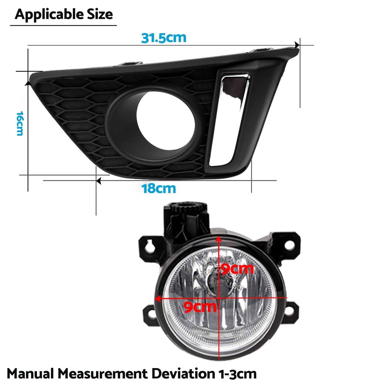 Full Set Fog Light Spot Driving Lamp Kit Suitable For Honda Jazz GF 2014 - 2017 - Frazy's Auto Parts
