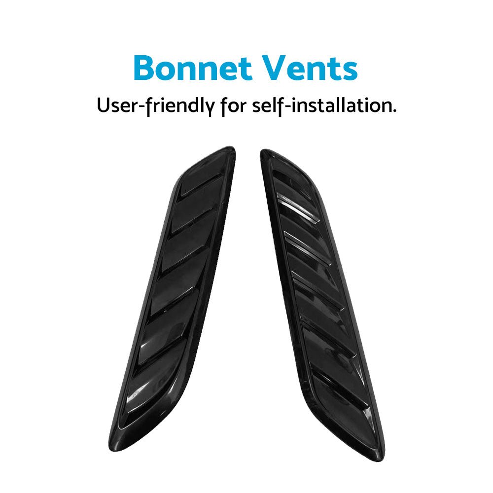 Gloss Black Bonnet Vents Suitable For Holden Commodore VF S SS SSV SV6 Redline - Frazy's Auto Parts