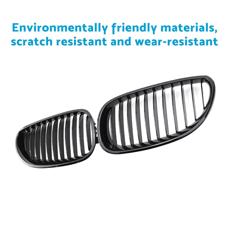 Gloss Black Front Grille Grill Suitable For BMW E60 E61 5 Series 2003 - 2010 - Frazy's Auto Parts