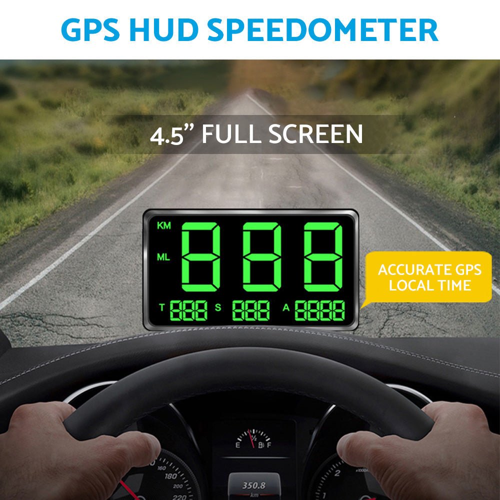 GPS Head Up Display Speedometer Odometer Digital Speed MPH with Over Speeding Alarm - Frazy's Auto Parts