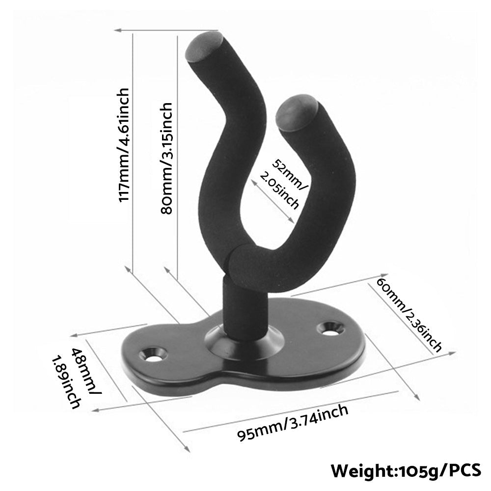 Guitar Hanger Display Wall Mount Holder Hook Rack Bracket Padded Instrument - Frazy's Auto Parts