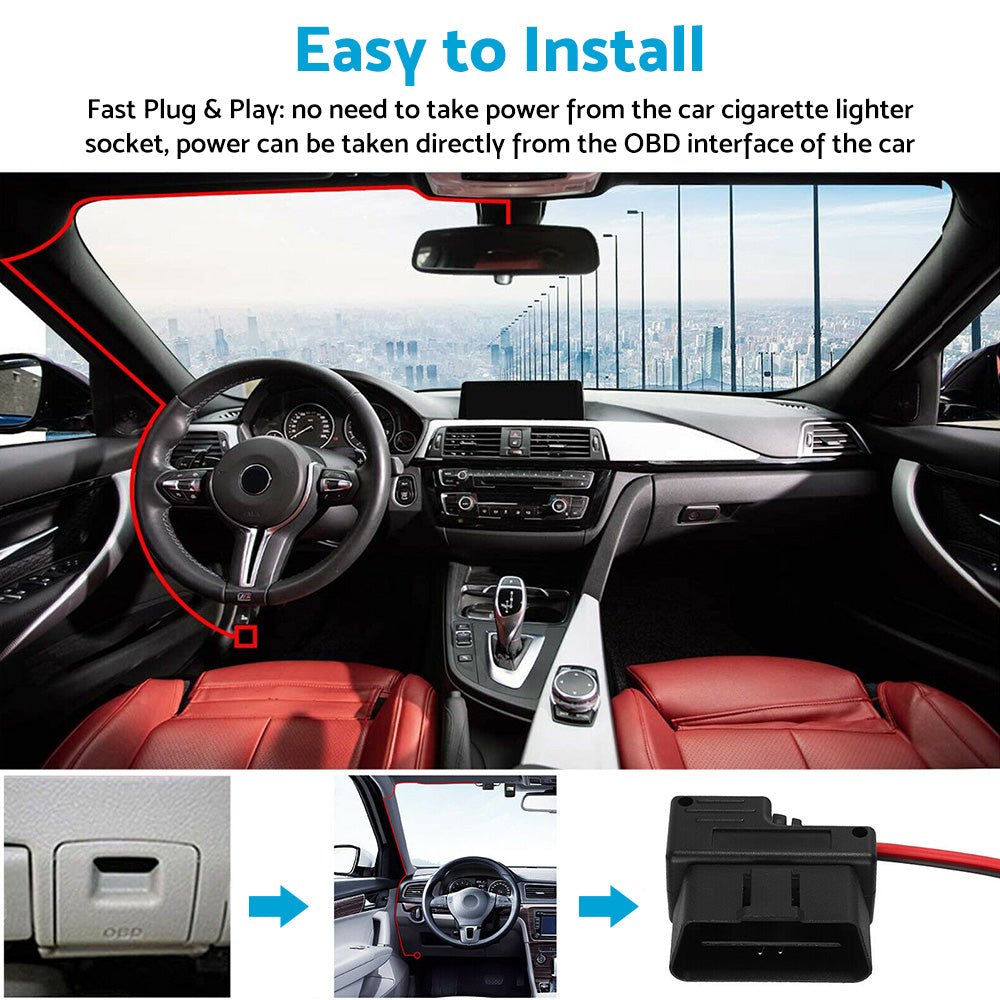 Hard Wire Kit Mini USB 5V/3.0A Suitable For Smart Dash Cams Uniden IGO CAM 85R - Frazy's Auto Parts