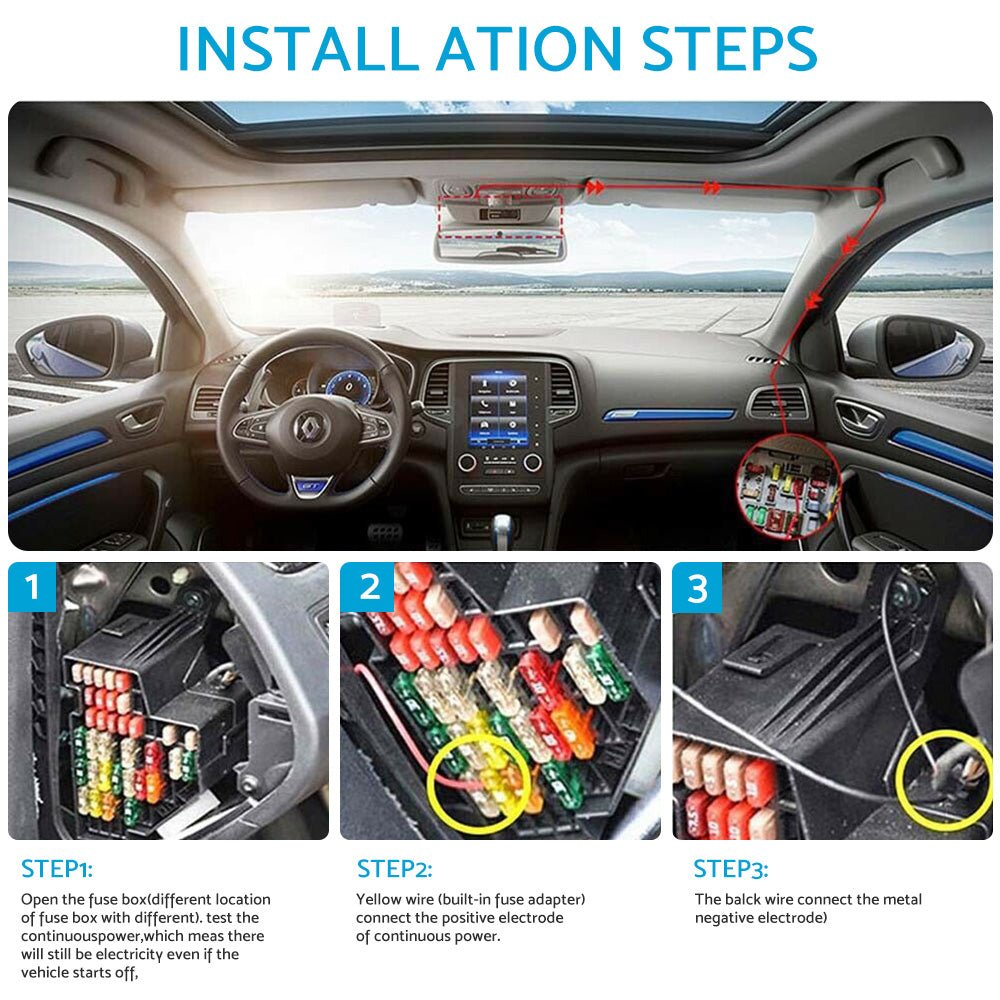 Hard Wire Kit Mini USB 5V/3.0A Suitable For Smart Dash Cams Uniden IGO CAM 85R - Frazy's Auto Parts