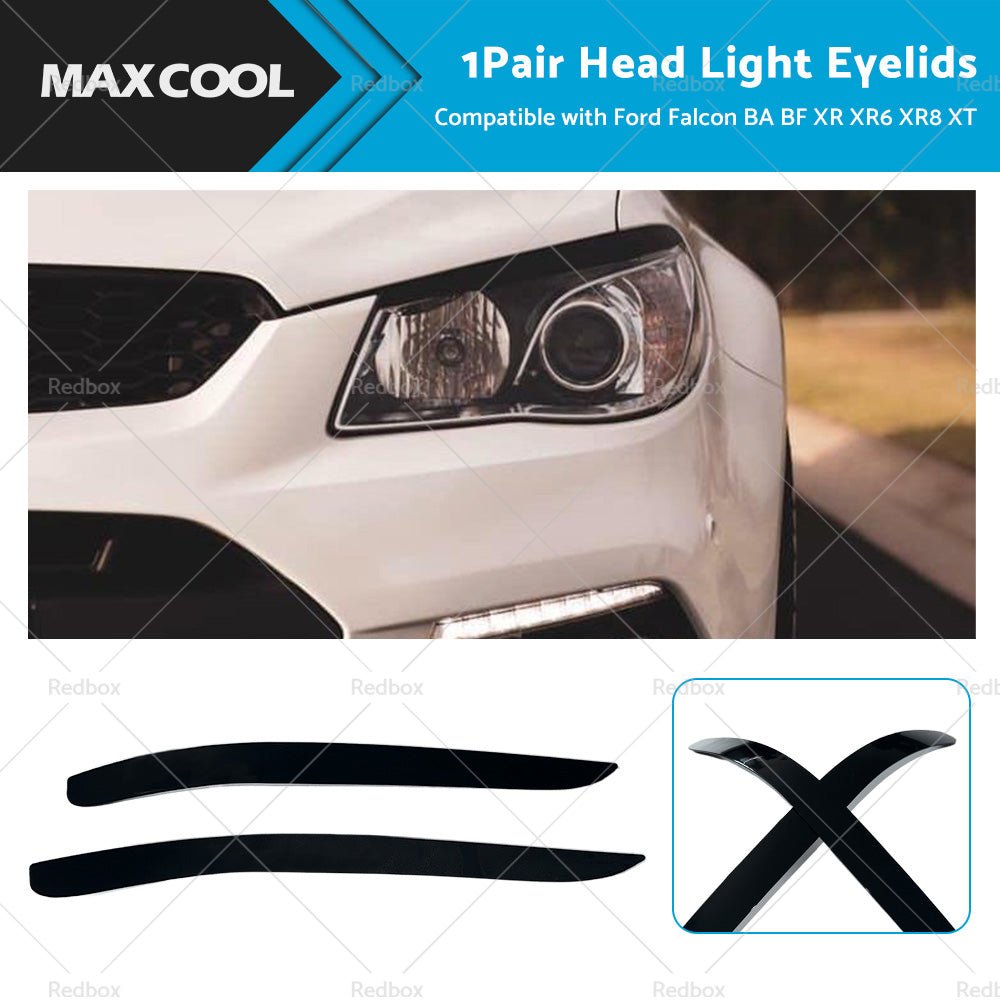 Head Light Eyelid Eyebrow Lid Black Suitable For Ford Falcon BA BF XR XR6 XR8 XT - Frazy's Auto Parts
