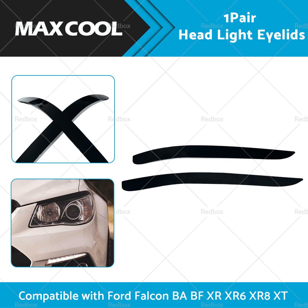 Head Light Eyelid Eyebrow Lid Black Suitable For Ford Falcon BA BF XR XR6 XR8 XT - Frazy's Auto Parts