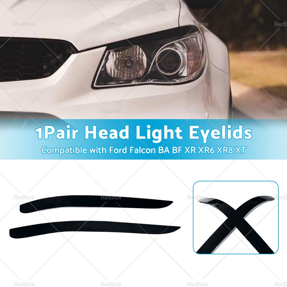 Head Light Eyelid Eyebrow Lid Black Suitable For Ford Falcon BA BF XR XR6 XR8 XT - Frazy's Auto Parts