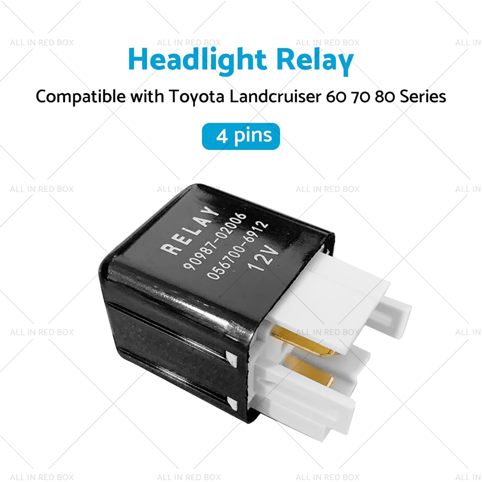 Headlight Relay 12V 4 Pins 90987 - 02006 Suitable For Toyota Landcruiser 60 70 80 - Frazy's Auto Parts