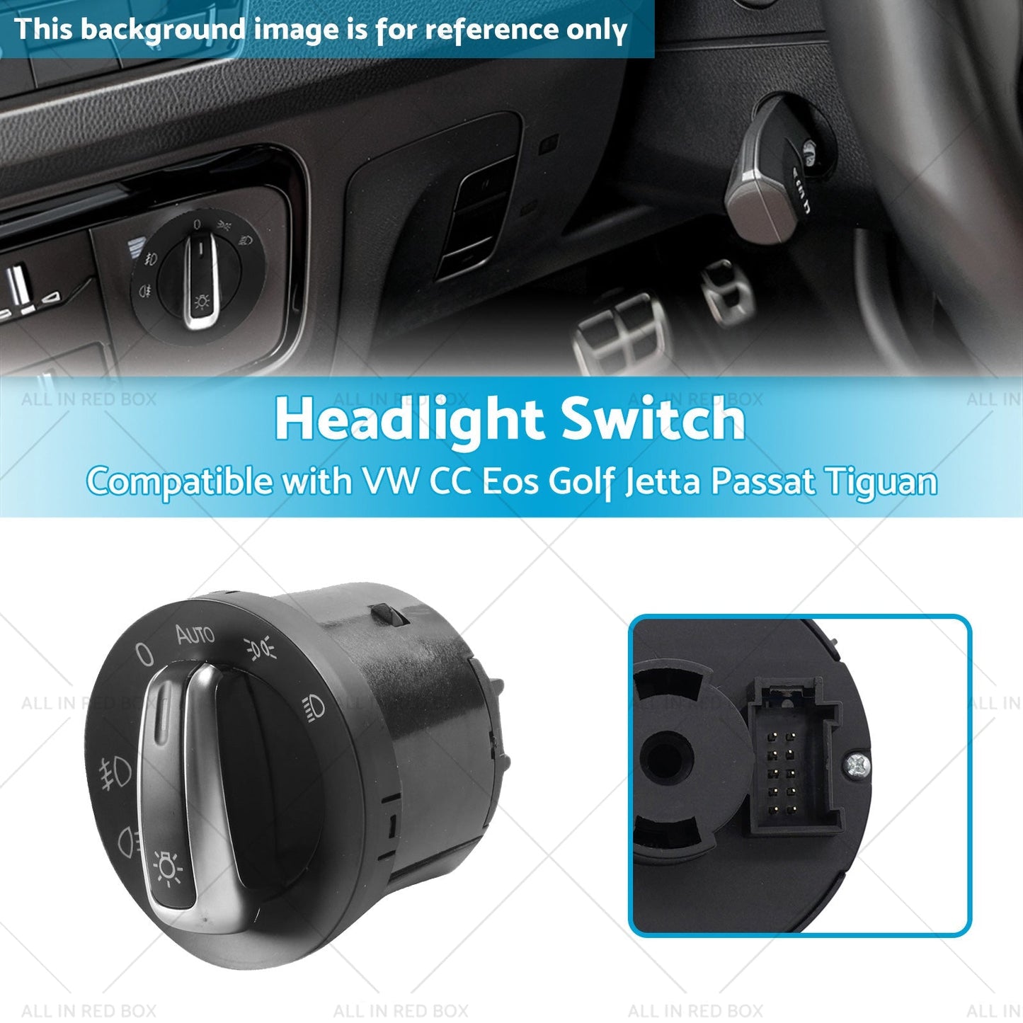 Headlight Switch Suitable for VW CC Eos Golf Jetta Passat Tiguan 5ND941431B - Frazy's Auto Parts