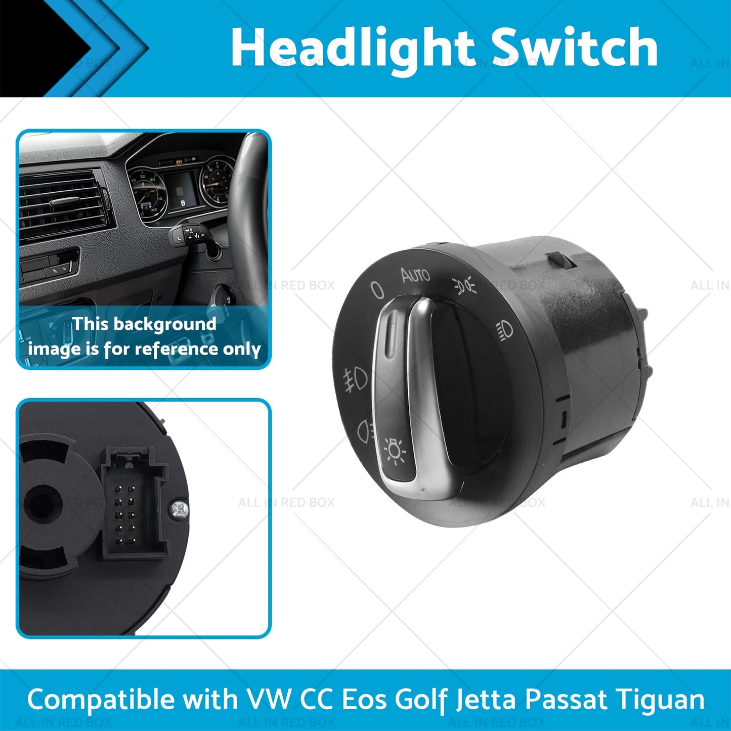 Headlight Switch Suitable for VW CC Eos Golf Jetta Passat Tiguan 5ND941431B - Frazy's Auto Parts