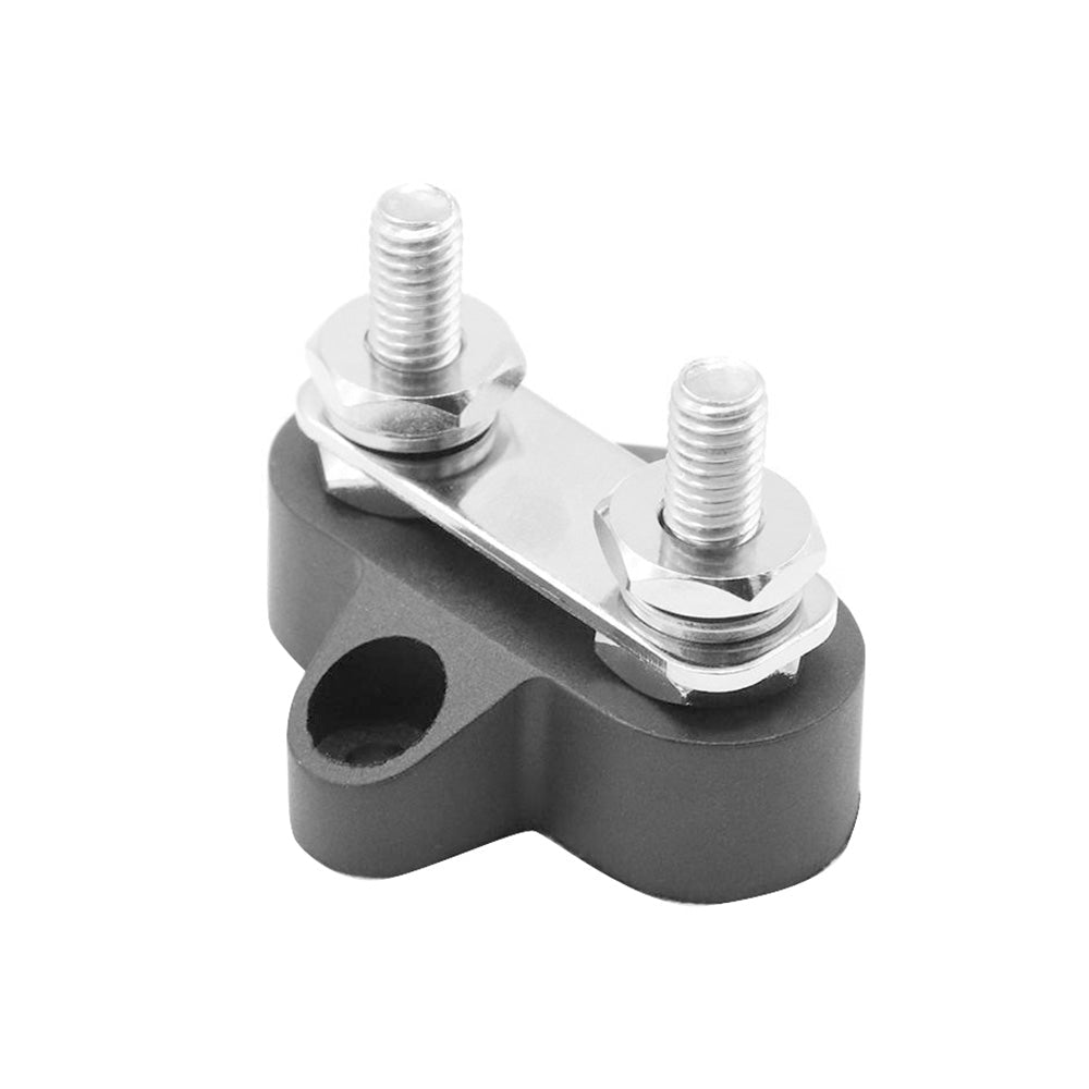 Heavy Duty Dual M6 Bus Bar Terminal Block Power Distribution Stud Black Suitable For Automotive Applications - Frazy's Auto Parts