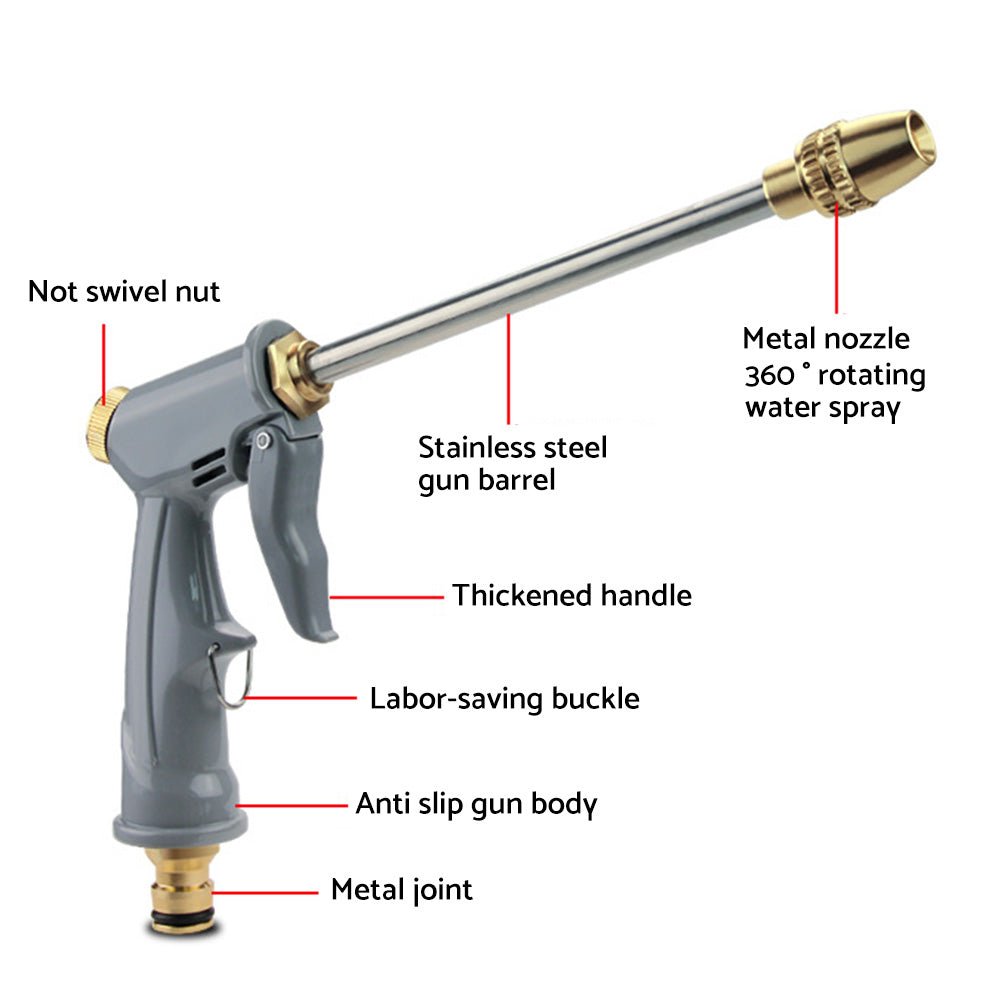 High Pressure Water Hose Nozzle Long Spray Attachment Suitable For Garden Hose & Car Wash - Frazy's Auto Parts