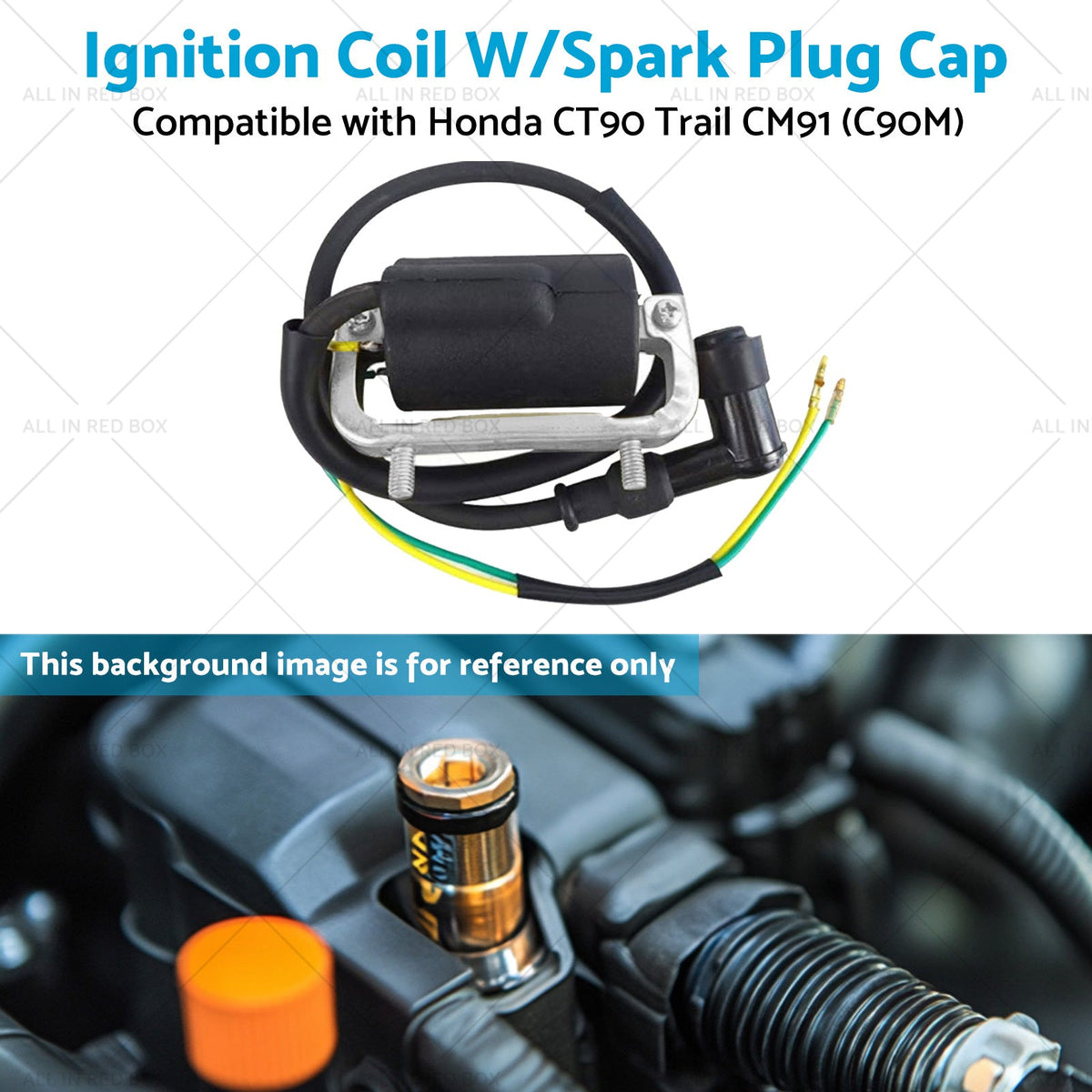 Ignition Coil W or Spark Plug Cap Suitable for Honda CT90 Trail CM91 C90M - Frazy's Auto Parts