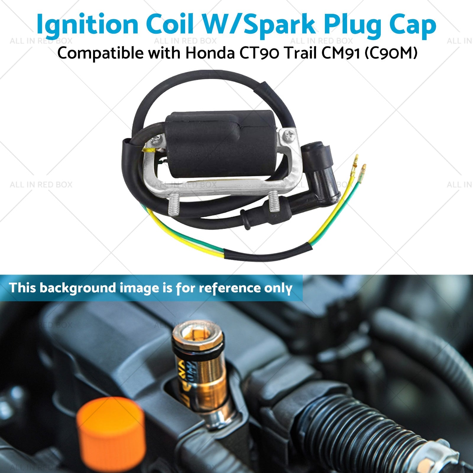 Ignition Coil W or Spark Plug Cap Suitable for Honda CT90 Trail CM91 C90M - Frazy's Auto Parts