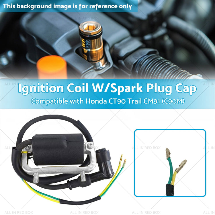 Ignition Coil W or Spark Plug Cap Suitable for Honda CT90 Trail CM91 C90M - Frazy's Auto Parts